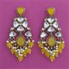 Indo Western Moti Earring with Mehndi Plating