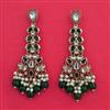 Indo Western Moti Earring with Mehndi Plating