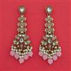 Indo Western Moti Earring with Mehndi Plating