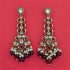 Indo Western Moti Earring with Mehndi Plating