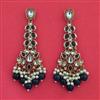 Indo Western Moti Earring with Mehndi Plating