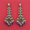 Indo Western Moti Earring with Mehndi Plating