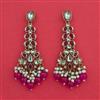 Indo Western Moti Earring with Mehndi Plating
