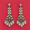 Indo Western Moti Earring with Mehndi Plating