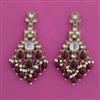 Indo Western Moti Earring with Mehndi Plating
