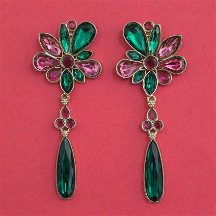 Indo Western Classic Earring with Mehndi Plating