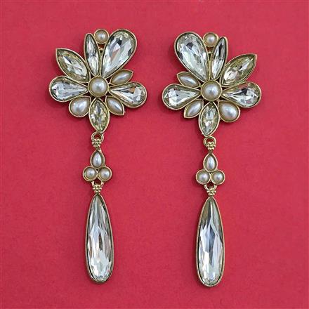 Indo Western Classic Earring With Mehndi Plating