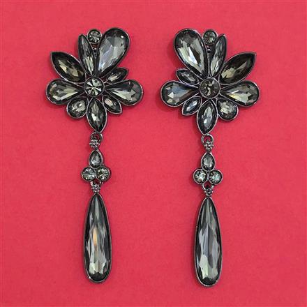 Indo Western Classic Earring with Black Plating