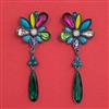 Indo Western Classic Earring with Black Plating