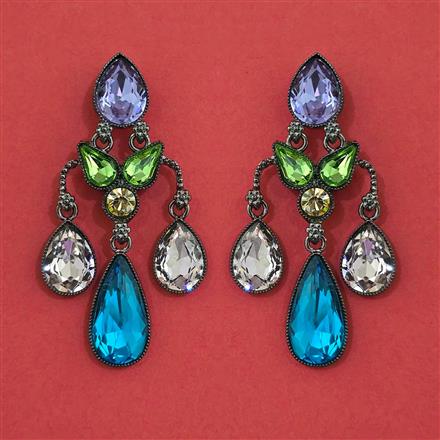 Indo Western Classic Earring with Black Plating