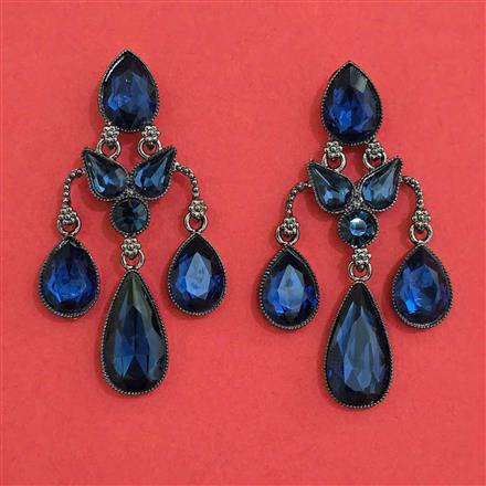 Indo Western Classic Earring with Black Plating