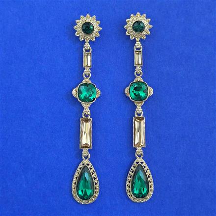 Indo Western Classic Earring with Mehndi Plating