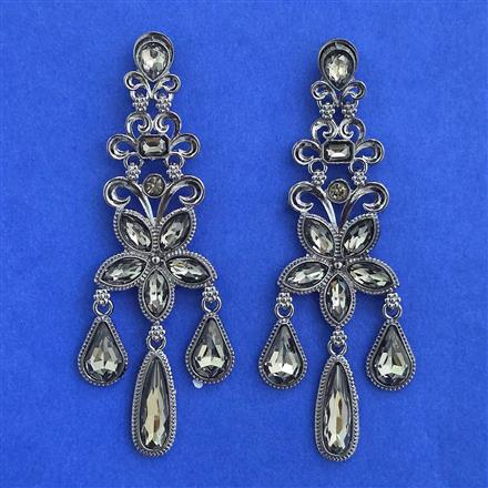 Indo Western Classic Earring with Black Plating