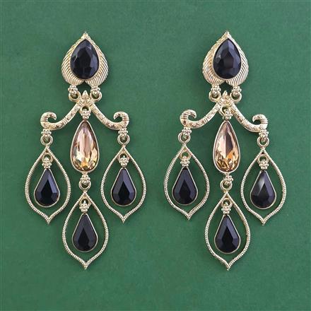 Indo Western Classic Earring With Mehndi Plating