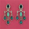 Indo Western Classic Earring With Mehndi Plating