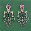 Indo Western Classic Earring With Mehndi Plating