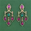 Indo Western Classic Earring With Mehndi Plating