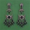 Indo Western Long Earring with Black Plating