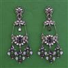 Indo Western Long Earring with Black Plating