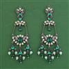 Indo Western Long Earring with Black Plating