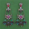Indo Western Long Earring with Black Plating