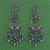 Indo Western Long Earring with Black Plating