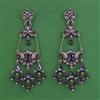 Indo Western Long Earring with Black Plating