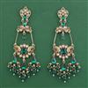 Indo Western Long Earring with Mehndi Plating