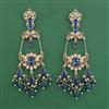 Indo Western Long Earring with Mehndi Plating