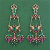 Indo Western Long Earring with Mehndi Plating