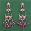 Indo Western Long Earring with Mehndi Plating