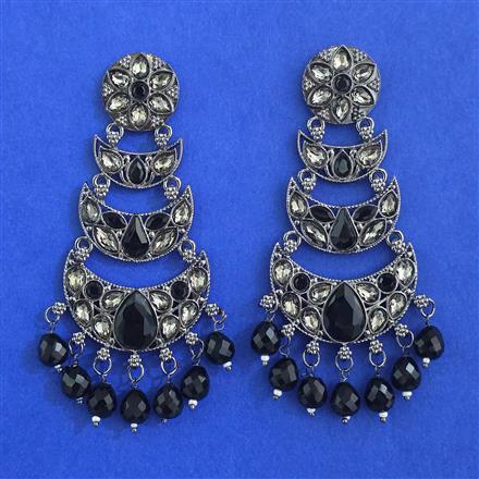 Indo Western Classic Earring with Black Plating