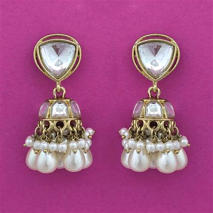 Indo Western Jhumki with Mehndi Plating