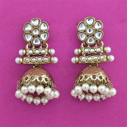 Indo Western Jhumki with Mehndi Plating