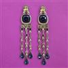 Indo Western Long Earring with Mehndi Plating