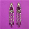 Indo Western Long Earring with Mehndi Plating