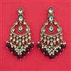 Indo Western Moti Earring with Mehndi Plating