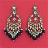 Indo Western Moti Earring with Mehndi Plating