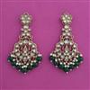 Indo Western Moti Earring with Mehndi Plating