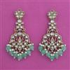 Indo Western Moti Earring with Mehndi Plating