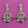 Indo Western Moti Earring with Mehndi Plating