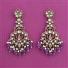 Indo Western Moti Earring with Mehndi Plating
