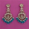 Indo Western Moti Earring with Mehndi Plating