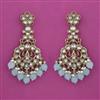 Indo Western Moti Earring with Mehndi Plating