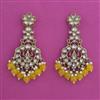 Indo Western Moti Earring with Mehndi Plating