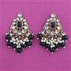 Indo Western Moti Earring with Mehndi Plating