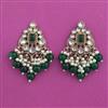 Indo Western Moti Earring with Mehndi Plating