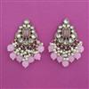 Indo Western Moti Earring with Mehndi Plating