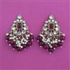 Indo Western Moti Earring with Mehndi Plating