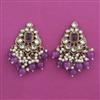 Indo Western Moti Earring with Mehndi Plating